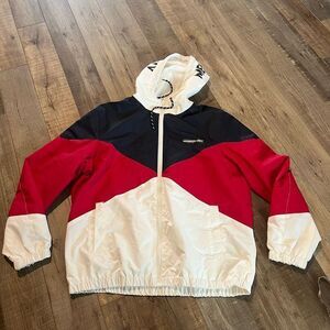 Memebrs Only Full Zip Windbreaker Mens Size L Multicolor